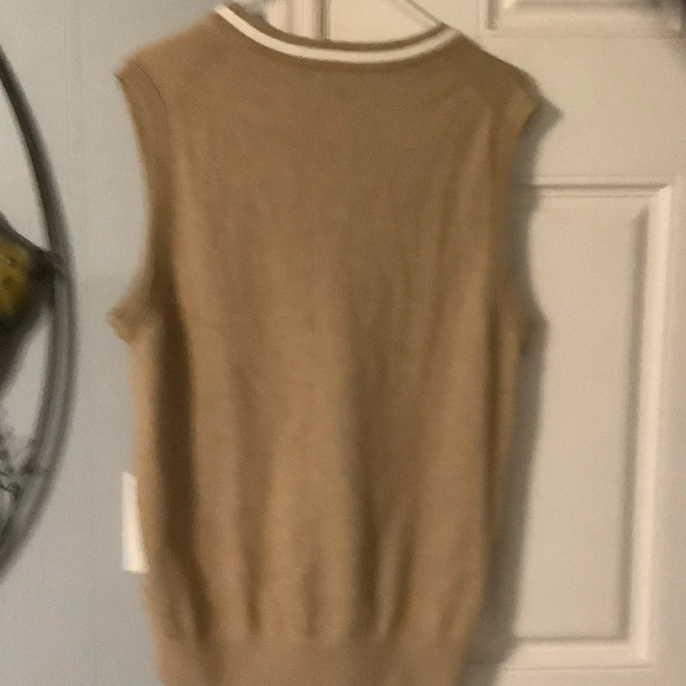 Nautica Navtech Mens Tan golf‎ sweater vest, M